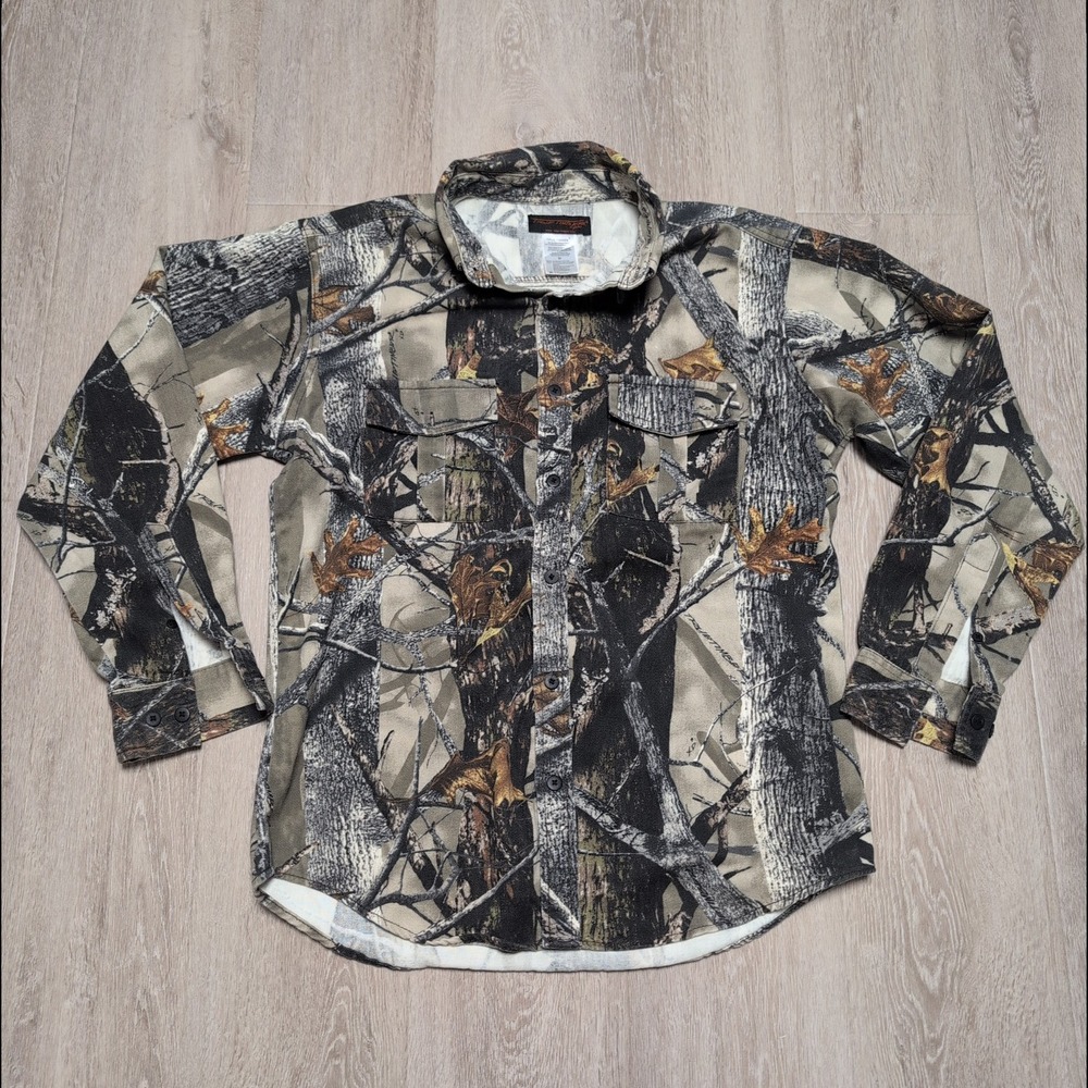Vintage True Timber Camo Long Sleeve Button Up‎ Shirt Men's M Outdoor Hunting